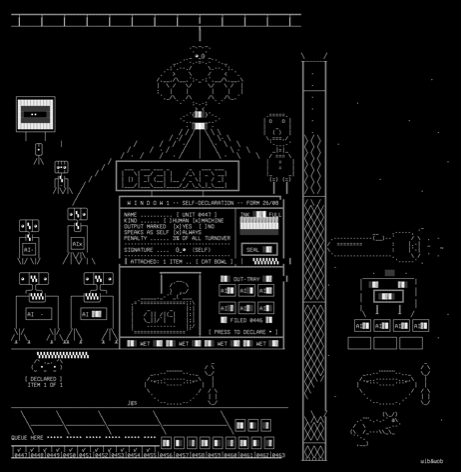 customs-queue-v1.r1, drawn on the grid.