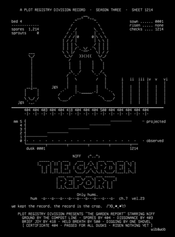niff-garden-report, drawn on the grid.