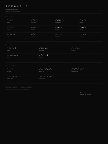 scramble-states-poster, drawn on the grid.