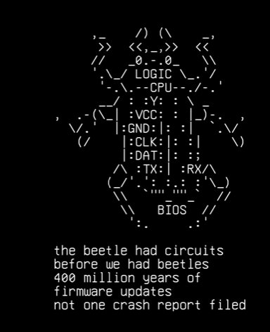 spark-gallery-21-21-vintage-beetle-as-circuit-board-beetle-jgs-cave, drawn on the grid.