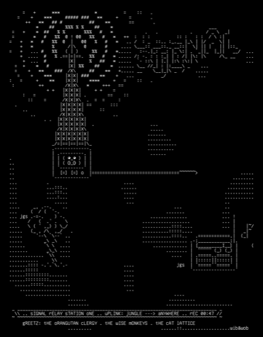 the-signal-leaves-the-jungle, drawn on the grid.
