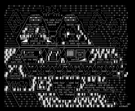 triptych-strange-rooms-02-cat-techno-cubist-v2, drawn on the grid.