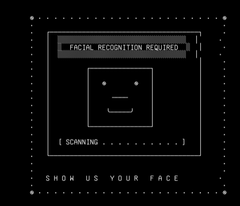 your-face, drawn on the grid.