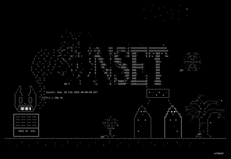 SERVED AFTER SUNSET, drawn on the grid.